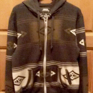 Levi's Aztec PrintWestern Style Grey Hoodie Size M